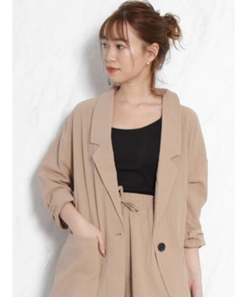 dazzlin(ダズリン)の「ベーシックキャミインナートップス(キャミソール・レディース・ブラック/オフホワイト・FREE)」の1枚目の写真