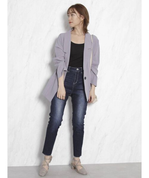 dazzlin(ダズリン)の「ベーシックキャミインナートップス(キャミソール・レディース・ブラック/オフホワイト・FREE)」の9枚目の写真