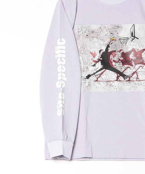 Kare/ME（カーミー）の「Kare/ME（カーミー）別注バスケット  ロングスリーブT（Tシャツ/カットソー・メンズ・ブラック/ホワイト/パープル・SMALL/MEDIUM/LARGE）」の5枚目の写真