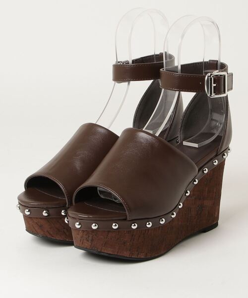 chumchum（チャムチャム）の「コルクアンクルサンダル（サンダル・レディース・ブラック/ダークブラウン・S/M/L/LL）」の2枚目の写真