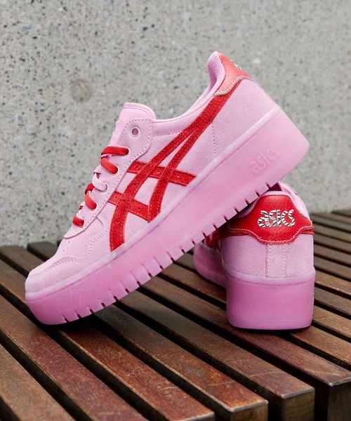 ASICS（アシックス）の「ASICS JAPAN S PF / アシックス ジャパンエス ピーエフ【SP】（スニーカー・メンズ・ピンク/ベージュ・23.0cm/23.5cm/25.0cm/24.0cm/24.5cm/22.5cm/25.5cm/27.0cm/26.0cm/27.5cm/26.5cm/28.0cm）」の2枚目の写真