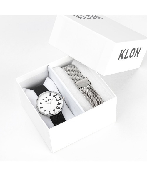 セール ブランド ウォッチ モード オシャレ ファッション ギフト プレゼント メンズ レディース 白黒 Klon Eddy Time Replace Model 38 W Face アナログ腕時計 Klon クローン のファッション通販 Zozotown