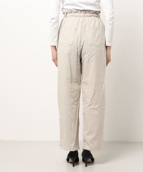 Samansa Mos2 blue（サマンサモスモスブルー）の「綿麻イージーパンツ（その他パンツ・レディース・ライトベージュ/ネイビー/カーキ・ﾌﾘ-）」の5枚目の写真