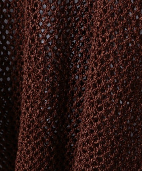 ROPE'（ロペ）の「透かしメッシュ柄プルオーバー（ニット/セーター・レディース・ダークブラウン/グリーン/キナリ・38）」の13枚目の写真