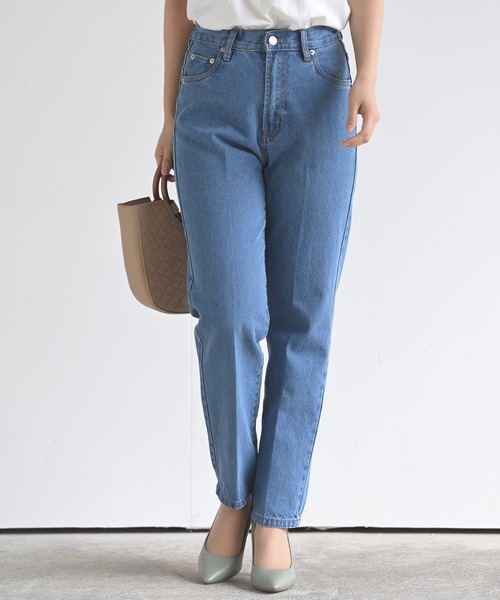 rps（アールピーエス）の「センタープレスコットンテーパードパンツ（その他パンツ・レディース・ブルー/アイボリー/ベージュ/ライトブルー/ライトカーキ/ブラック・M）」の6枚目の写真