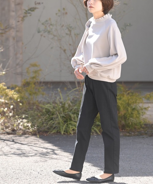 rps（アールピーエス）の「センタープレスコットンテーパードパンツ（その他パンツ・レディース・ブルー/アイボリー/ベージュ/ライトブルー/ライトカーキ/ブラック・M）」の9枚目の写真