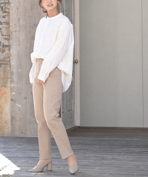 rps（アールピーエス）の「センタープレスコットンテーパードパンツ（その他パンツ・レディース・ブルー/アイボリー/ベージュ/ライトブルー/ライトカーキ/ブラック・M）」の18枚目の写真