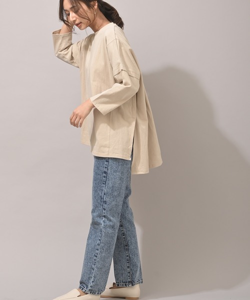 rps（アールピーエス）の「センタープレスコットンテーパードパンツ（その他パンツ・レディース・ブルー/アイボリー/ベージュ/ライトブルー/ライトカーキ/ブラック・M）」の22枚目の写真