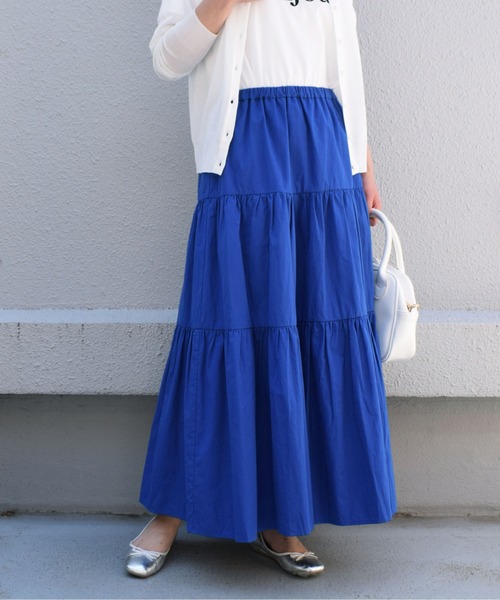 PICCIN（ピッチン）の「エアータンブラーティアードスカート（スカート・レディース・ピンク/ブルー/ブラック・M）」の3枚目の写真