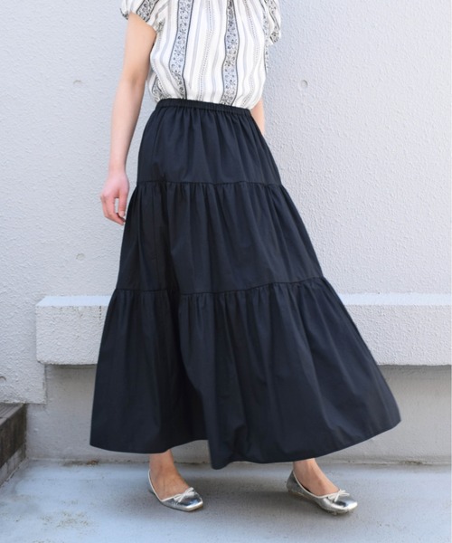 PICCIN（ピッチン）の「エアータンブラーティアードスカート（スカート・レディース・ピンク/ブルー/ブラック・M）」の2枚目の写真