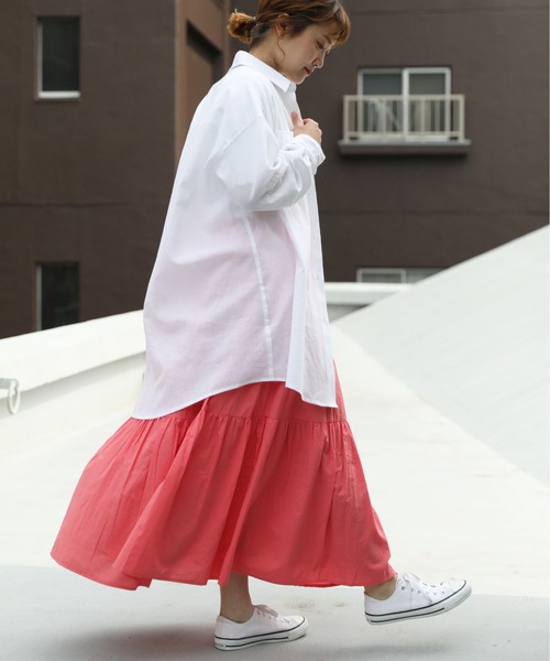 PICCIN（ピッチン）の「エアータンブラーティアードスカート（スカート・レディース・ピンク/ブルー/ブラック・M）」の14枚目の写真