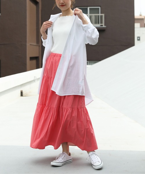 PICCIN（ピッチン）の「エアータンブラーティアードスカート（スカート・レディース・ピンク/ブルー/ブラック・M）」の13枚目の写真