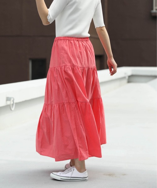 PICCIN（ピッチン）の「エアータンブラーティアードスカート（スカート・レディース・ピンク/ブルー/ブラック・M）」の17枚目の写真