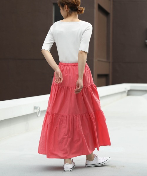 PICCIN（ピッチン）の「エアータンブラーティアードスカート（スカート・レディース・ピンク/ブルー/ブラック・M）」の20枚目の写真