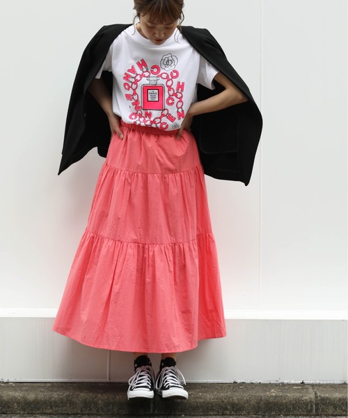 PICCIN（ピッチン）の「エアータンブラーティアードスカート（スカート・レディース・ピンク/ブルー/ブラック・M）」の12枚目の写真