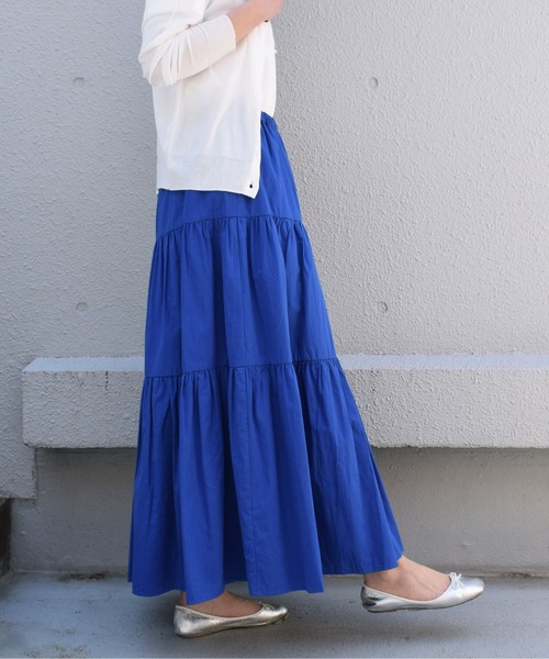 PICCIN（ピッチン）の「エアータンブラーティアードスカート（スカート・レディース・ピンク/ブルー/ブラック・M）」の5枚目の写真