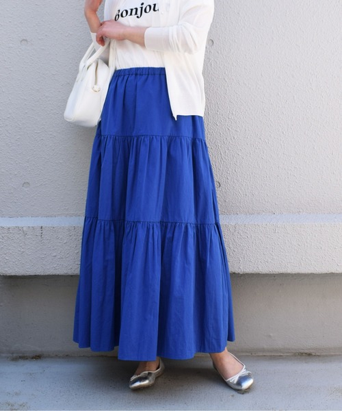 PICCIN（ピッチン）の「エアータンブラーティアードスカート（スカート・レディース・ピンク/ブルー/ブラック・M）」の7枚目の写真