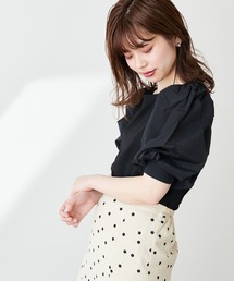 【WEB限定】シアースリーブボートネックトップス