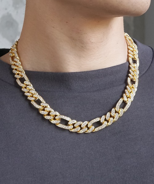 SBG（エスビー）の「SBG CZキューバンチェーンネックレス（ネックレス・メンズ・シルバー/ゴールド/シルバー系その他/ゴールド系その他/シルバー系その他2/ゴールド系その他2・50cm/60cm/45cm/55cm/40cm）」の5枚目の写真