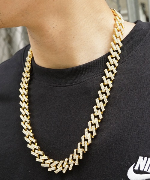 SBG（エスビー）の「SBG CZキューバンチェーンネックレス（ネックレス・メンズ・シルバー/ゴールド/シルバー系その他/ゴールド系その他/シルバー系その他2/ゴールド系その他2・50cm/60cm/45cm/55cm/40cm）」の6枚目の写真