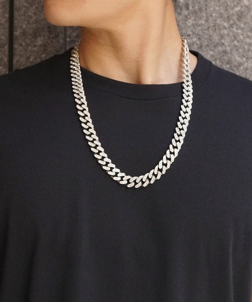SBG（エスビー）の「SBG CZキューバンチェーンネックレス（ネックレス・メンズ・シルバー/ゴールド/シルバー系その他/ゴールド系その他/シルバー系その他2/ゴールド系その他2・50cm/60cm/45cm/55cm/40cm）」の7枚目の写真