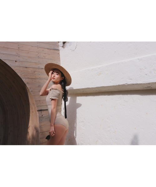 TRUNC（トランクエイティーエイト）の「Shirring Design Swimwear（水着・レディース・グレー/ベージュ・FREE）」の12枚目の写真