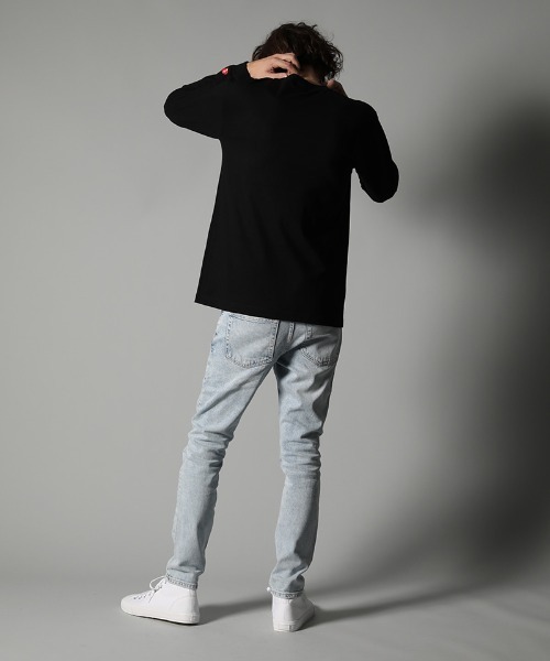 STUD MUFFIN(スタッドマフィン)の「mlt3397-5.6ozコットン天竺 LOVEBOXフォームプリント LS Tシャツ(Tシャツ/カットソー・メンズ・ホワイト/ブラック・2/4/3)」の12枚目の写真