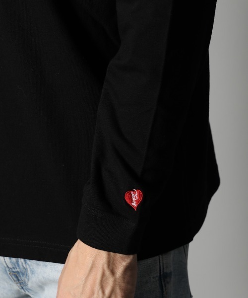 STUD MUFFIN(スタッドマフィン)の「mlt3397-5.6ozコットン天竺 LOVEBOXフォームプリント LS Tシャツ(Tシャツ/カットソー・メンズ・ホワイト/ブラック・2/4/3)」の14枚目の写真