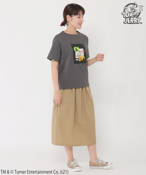 LBC(エルビーシー)の「Tom and Jerry Tシャツ(Tシャツ/カットソー・レディース・オリーブ/チャコールグレー/オフホワイト/ライトグレー・M/LL)」の19枚目の写真