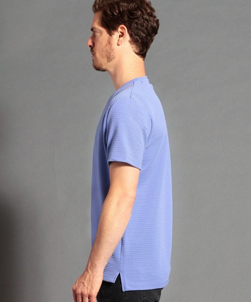 MONSIEUR NICOLE（ムッシュニコル）の「タックボーダー柄VネックTシャツ（Tシャツ/カットソー・メンズ・ホワイト/ブルー/ブラック・MEDIUM/LARGE/X-LARGE）」の11枚目の写真