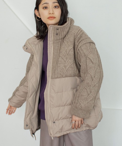 MARECHAL TERRE（マルシャルテル）の「2wayニットダウンジャケット