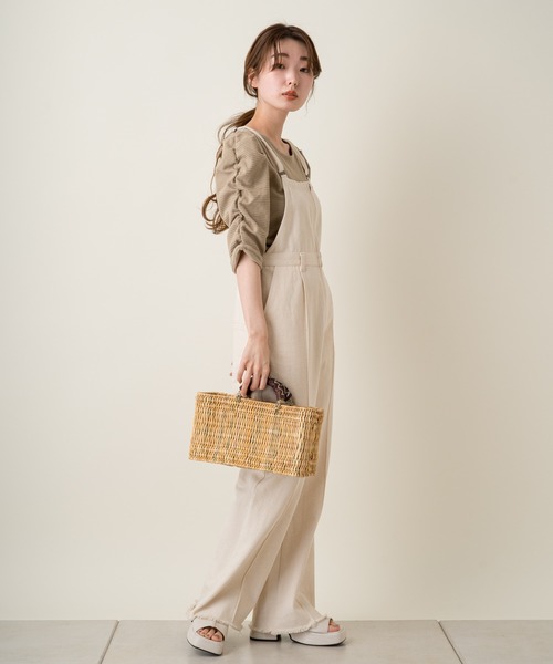 Kastane（カスタネ）の「リップルシャーリングTee（Tシャツ/カットソー・レディース・オレンジ/オリーブ/オフホワイト/サックスブルー・FREE）」の20枚目の写真