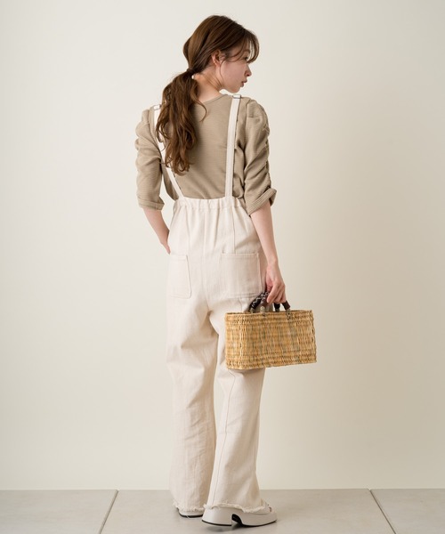 Kastane（カスタネ）の「リップルシャーリングTee（Tシャツ/カットソー・レディース・オレンジ/オリーブ/オフホワイト/サックスブルー・FREE）」の13枚目の写真