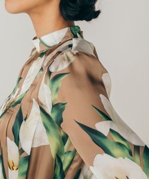 ダブスタ Sov. Original花柄プリントワンピース　グリーンベース　36 ダブスタ Sov. Original花柄プリントワンピース グリーンベース 36