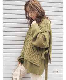 EVRIS | ケーブルベストレイヤードニットトップス(ニット/セーター)