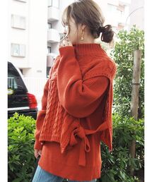 EVRIS | ケーブルベストレイヤードニットトップス(ニット/セーター)