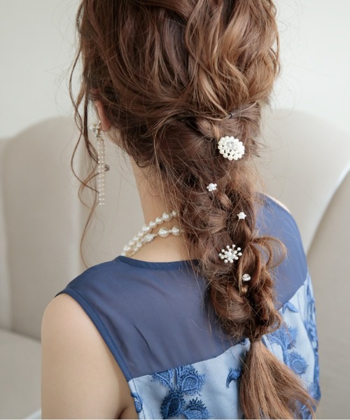Cupid Heart(キューピッドハート)の「【Cupid Heart】結婚式アクセ!ヘアピン5本セット(ヘアピン・レディース・ベージュ・MEDIUM)」の2枚目の写真