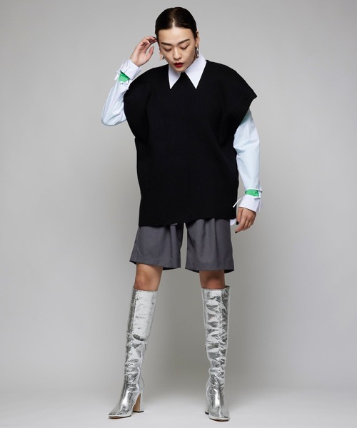 Narcissus（ナルシス）の「【SINN】Narcissusオリジナル　３Wayニット（ニット/セーター・レディース・ブラック/グリーン・FREE）」の20枚目の写真