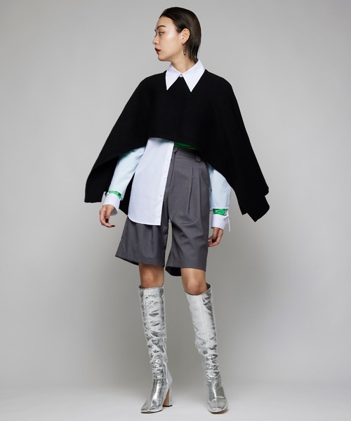 Narcissus（ナルシス）の「【SINN】Narcissusオリジナル　３Wayニット（ニット/セーター・レディース・ブラック/グリーン・FREE）」の8枚目の写真