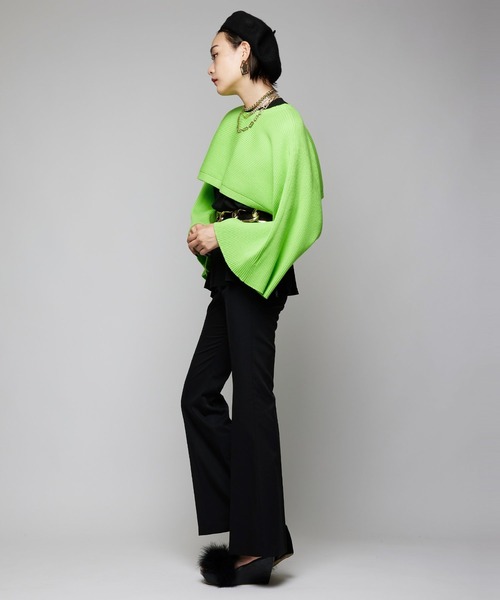 Narcissus（ナルシス）の「【SINN】Narcissusオリジナル　３Wayニット（ニット/セーター・レディース・ブラック/グリーン・FREE）」の11枚目の写真