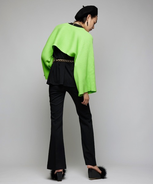 Narcissus（ナルシス）の「【SINN】Narcissusオリジナル　３Wayニット（ニット/セーター・レディース・ブラック/グリーン・FREE）」の17枚目の写真