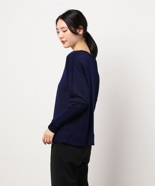 nitca(ニトカ)の「15thレーヨン裏毛 ショートプルオーバー(スウェット・レディース・ネイビー・FREE)」の2枚目の写真