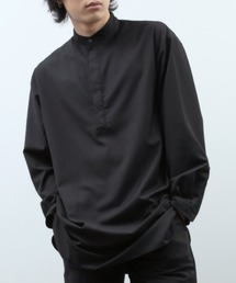 unlow | スタンドカラープルオーバーロングシャツ(シャツ/ブラウス)