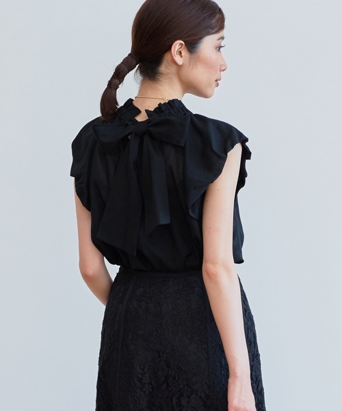 ANAYI キョウネンボイルバックリボンブラウス 38 【公式通販】