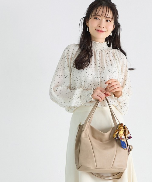 zucchero filato（ズッケロフィラート）の「zuccher ズッケロ バッグ レディース 2way B5サイズ ななめ掛け 通勤 通学 スカーフ付き 48905Y（ハンドバッグ・レディース・グレー/ブラック/ピンク/ブラウン・FREE）」の3枚目の写真