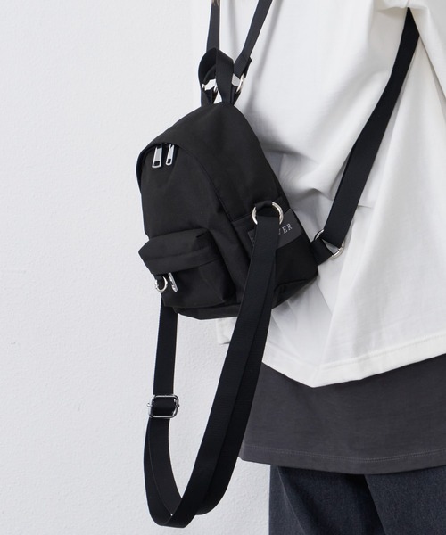 AIVER（アイバー）の「AIVER　2WAYミニリュックショルダーバッグ（バックパック/リュック・メンズ・チャコールグレー/ブラック・FREE）」の10枚目の写真