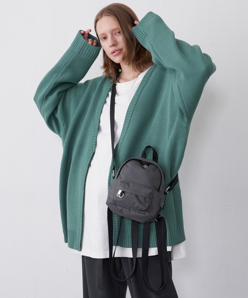 AIVER（アイバー）の「AIVER　2WAYミニリュックショルダーバッグ（バックパック/リュック・メンズ・チャコールグレー/ブラック・FREE）」の4枚目の写真