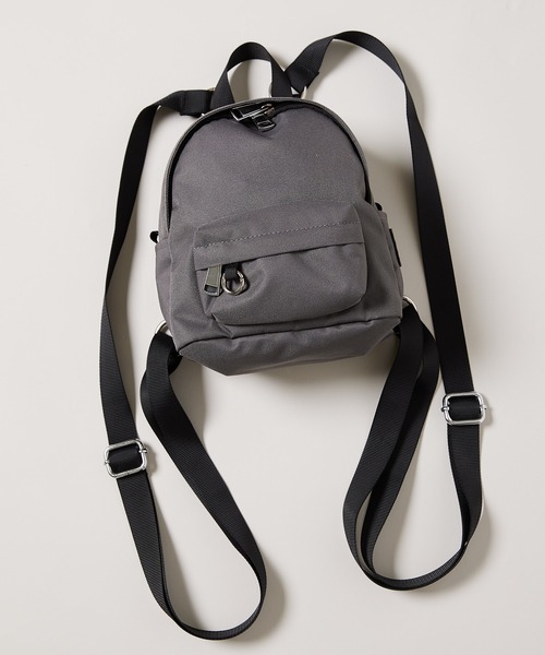 AIVER（アイバー）の「AIVER　2WAYミニリュックショルダーバッグ（バックパック/リュック・メンズ・チャコールグレー/ブラック・FREE）」の14枚目の写真