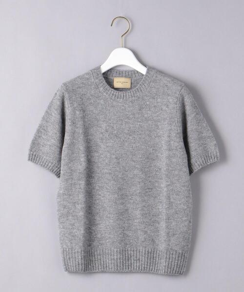 UNITED ARROWS（ユナイテッドアローズ）の「＜UNITED ARROWS＞クルーネック ショートスリーブ ニット RPSP/G（ニット/セーター・レディース・ブラック/レッド/オフホワイト/グレー/パープル・FREE）」の4枚目の写真