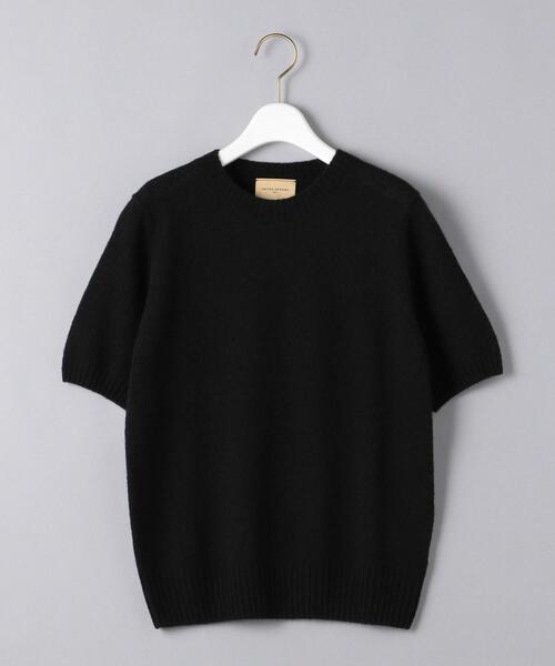 UNITED ARROWS（ユナイテッドアローズ）の「＜UNITED ARROWS＞クルーネック ショートスリーブ ニット RPSP/G（ニット/セーター・レディース・ブラック/レッド/オフホワイト/グレー/パープル・FREE）」の3枚目の写真